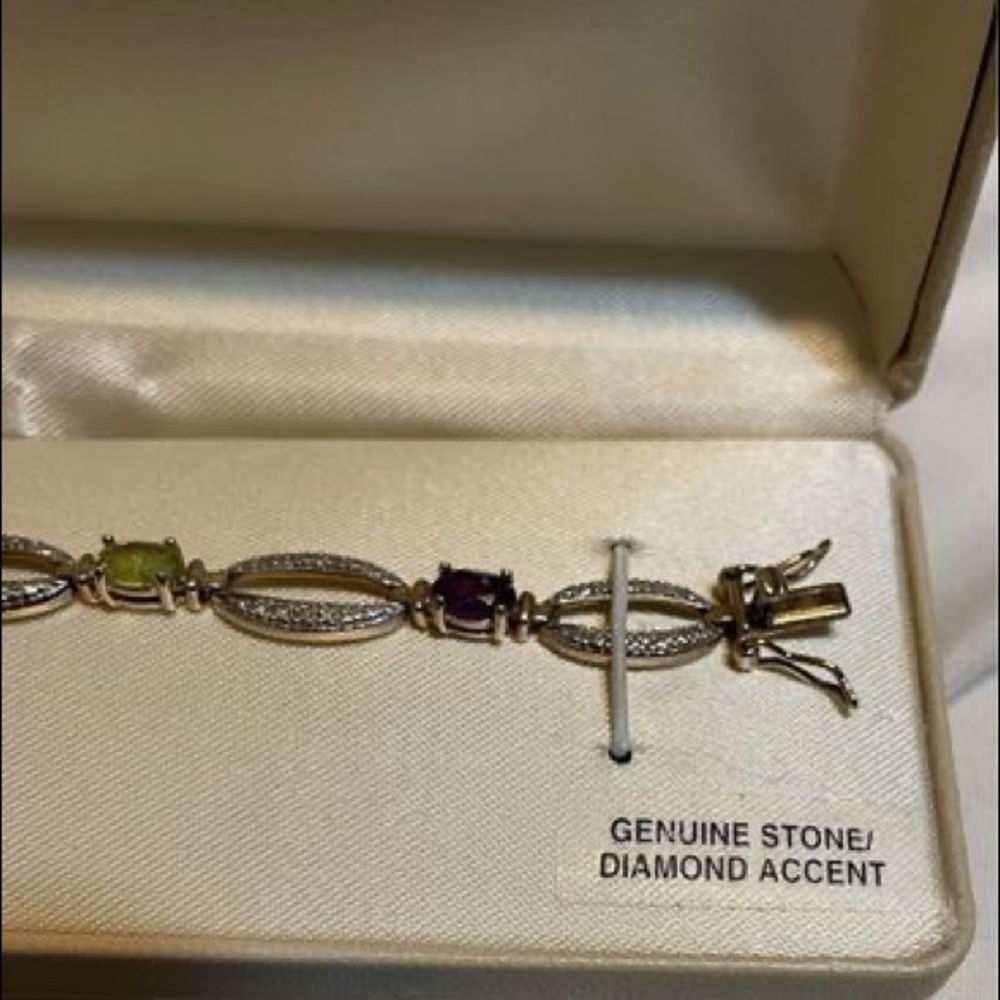 Diamond gem bracelet